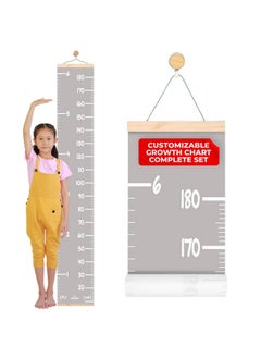 Personalized Growth Chart for Wall with Stickers, Height Chart for Kids, Canvas Growth Chart, Growth Chart for Kids and Toddlers, Height Measurement for Kids, Wooden Growth Chart, Kids Sizing Chart