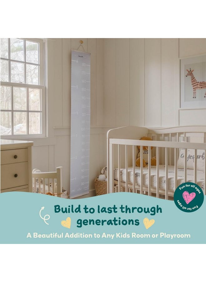 Generic - Personalized Growth Chart for Wall with Stickers, Height Chart for Kids, Canvas Growth Chart, Growth Chart for Kids and Toddlers, Height Measurement for Kids, Wooden Growth Chart, Kids Sizing Chart - Image 1
