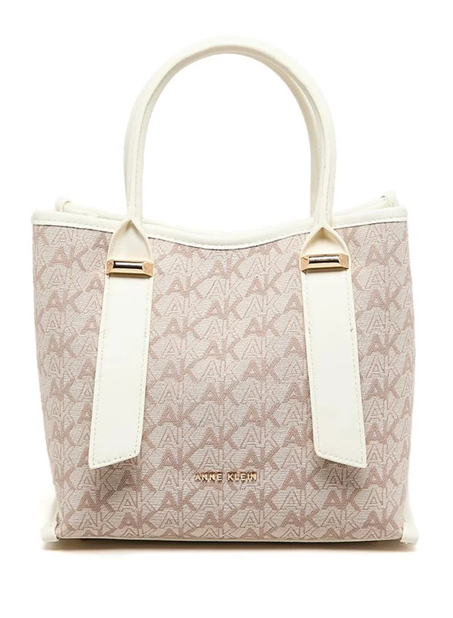 Monogram Patterned PU Tote Bag