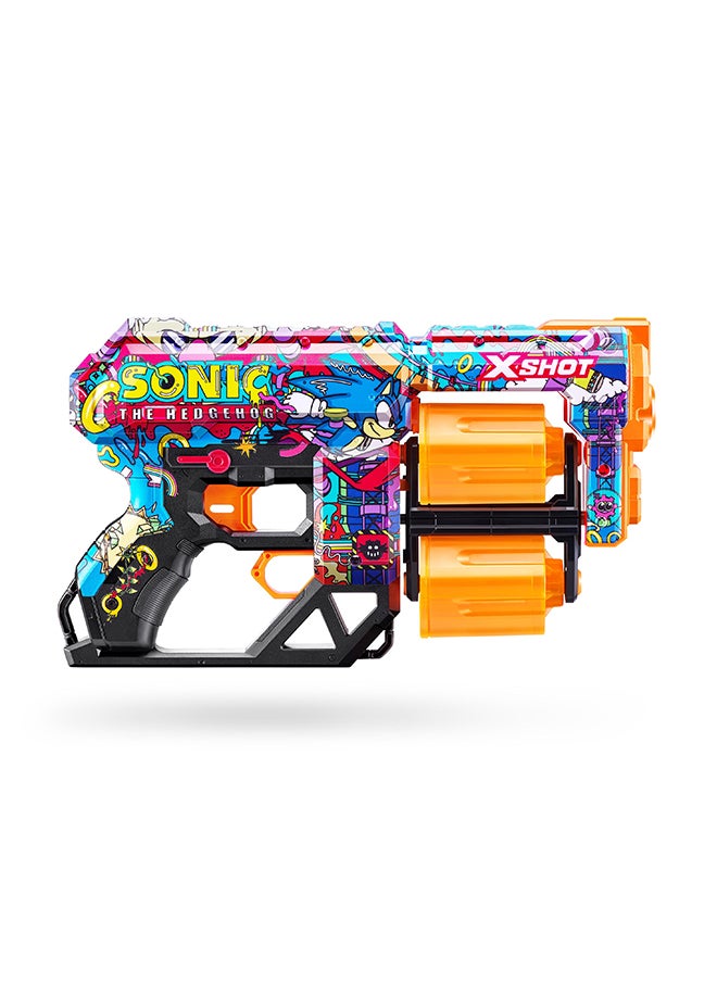 Zuru X-Shot - أسطوانات سكينز دريد سونيك ١٢ - روبوتنيك - لعبة تصويب حركية للأطفال، المراهقين، البالغين، الأولاد والبنات، أنشطة العطلات الخارجية، هدايا للأطفال من عمر ٨ فما فوق - Image 1