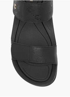 Le Confort Women Monogram Textured Strappy Sandals with Hook and Loop Closure Ramadan Collection  - Image 2