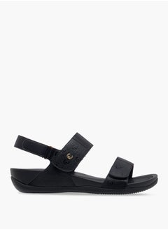 Le Confort Women Monogram Textured Strappy Sandals with Hook and Loop Closure Ramadan Collection  - Image 1