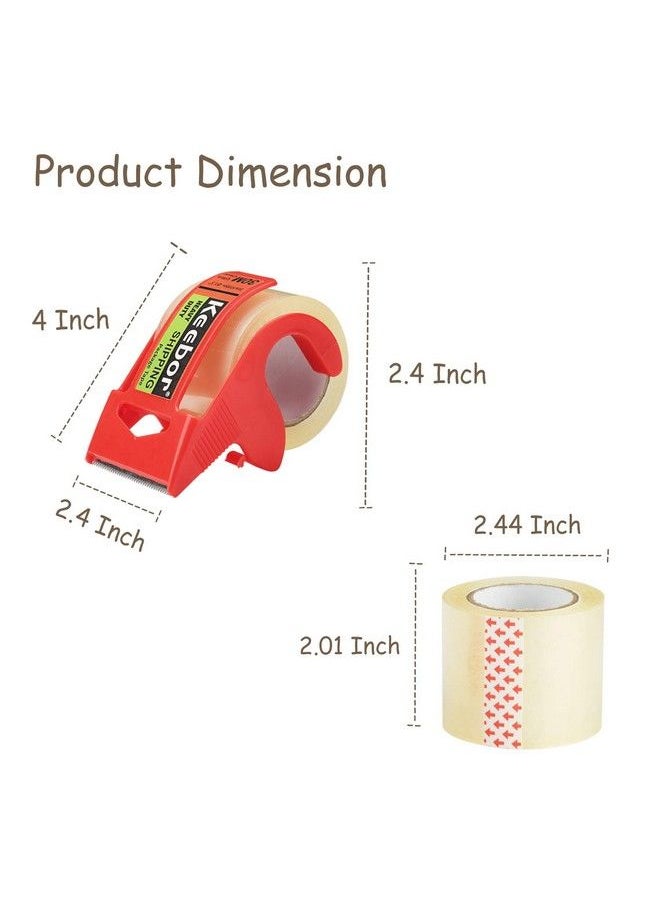 Keebor Packing Tape With Dispenser Keebor 12 Rolls Clear Shiping Packaging Tape For Mailing Wrapping Quiet Unwind 2'' X 32.8 Yd 1.5'' Core  - Image 3