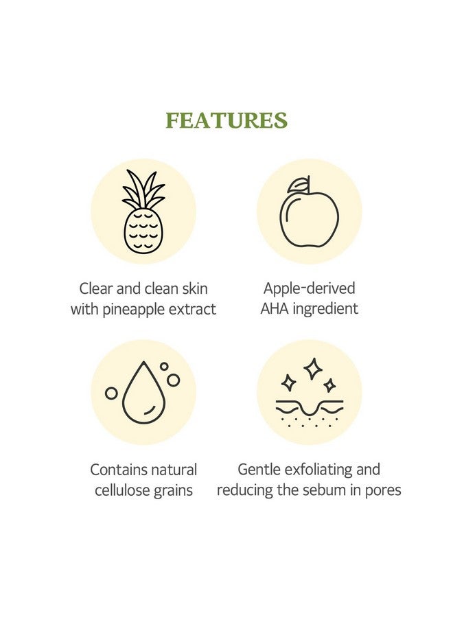 SKIN FOOD since 1957 SKINFOOD Pineapple Peeling Gel 3.38 fl.oz. (100ml) - Pineapple & Aloe AHA Deep Facial Exfoliating Gel, Eliminates Sebum, Skin Clear and Blemish-Free - Dead Skin Remover for Face - Facial Peel - Image 4