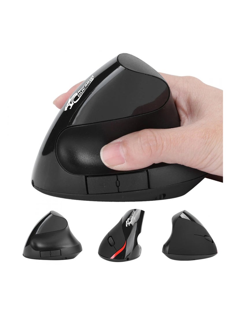 COUGAR-EGY Vertical Ergonomic Mouse, Rechargeable,Wireless, Bluetooth or Logi Bolt USB receiver, Quiet clicks, 4 buttons, compatible with Laptop, PC (E1900)