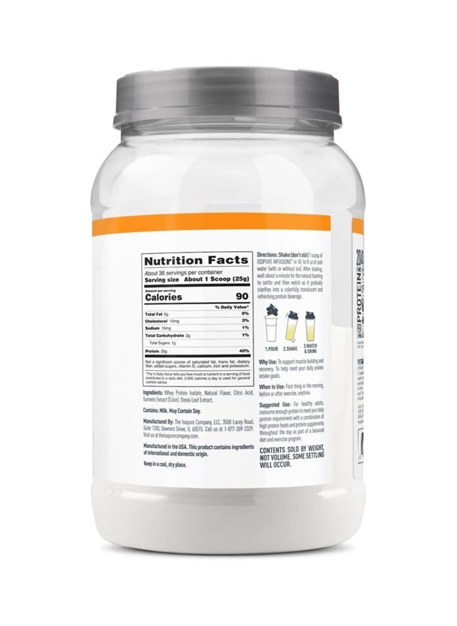 Isopure Protein Powder, Clear Whey Isolate Protein, Post Workout Recovery Drink Mix, Gluten Free with Zero Added Sugar, Infusions- Pineapple Orange Banana, 36 Servings  - Image 3