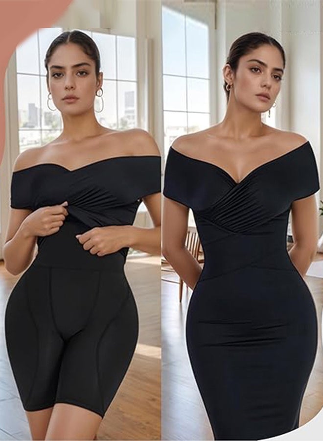 جُودِيَّة بنطلون مبطن لردف الفخذ، سروال داخلي مبطن لتعزيز الوركين، شورت مشد مع تحكم بالبطن ووسادات للمؤخرة لتكبير المؤخرة - Image 2