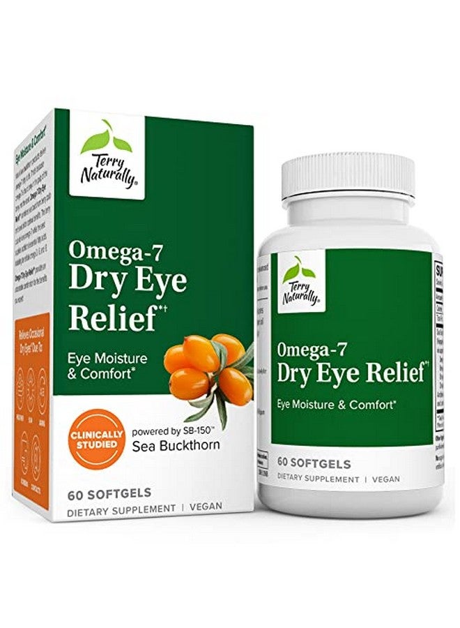Terry Naturally Omega 7 Dry Eye Relief 500 Mg Sea Buckthorn 60 Vegan Softgels Eye Moisture Support Supplement With Omegas 7 9 6 & 3 Non Gmo Gluten Free 60 Servings - Image 1