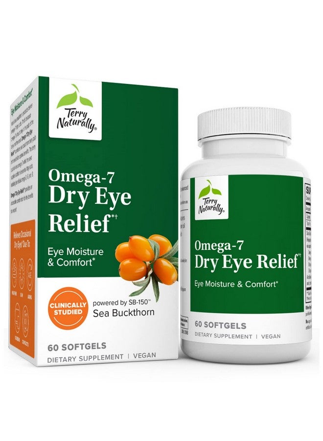 Terry Naturally Omega 7 Dry Eye Relief 500 Mg Sea Buckthorn 60 Vegan Softgels Eye Moisture Support Supplement With Omegas 7 9 6 & 3 Non Gmo Gluten Free 60 Servings - Image 2