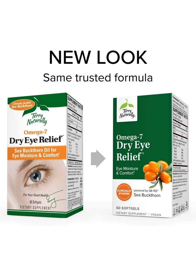Terry Naturally Omega 7 Dry Eye Relief 500 Mg Sea Buckthorn 60 Vegan Softgels Eye Moisture Support Supplement With Omegas 7 9 6 & 3 Non Gmo Gluten Free 60 Servings - Image 4
