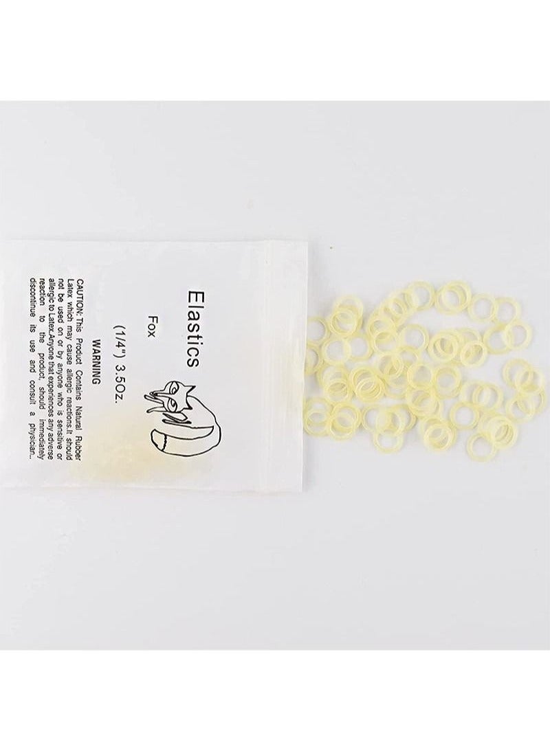 Generic 500 Pack Orthodontic Elastic Bungee Bands, 3.5 oz Heavy Duty Dental Rubber Leashes, Free Braces Elastic Pads (1/4"，6.4mm)  - Image 4
