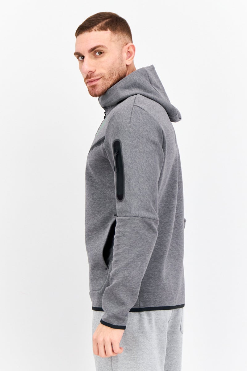 Nike Men Sportswear Fit Long Sleeve Outdoor Hooded Sweatshirt, Grey - Image 2