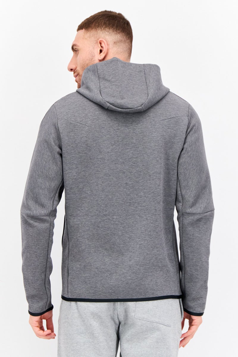 Nike Men Sportswear Fit Long Sleeve Outdoor Hooded Sweatshirt, Grey - Image 3