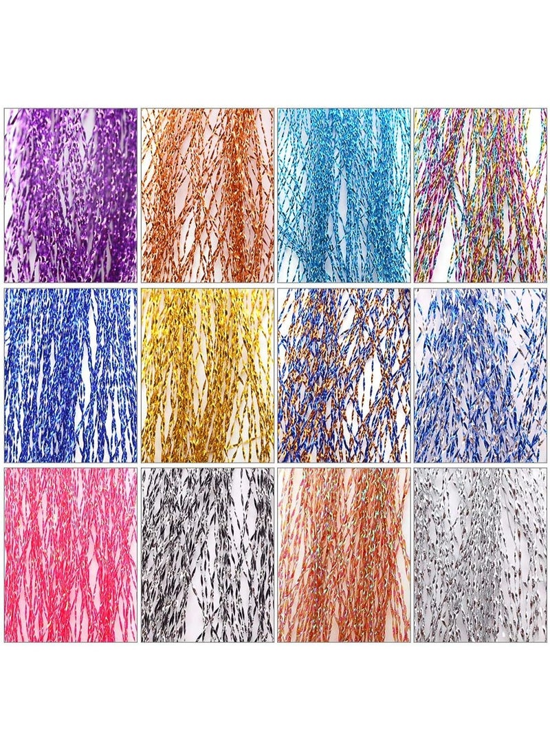 XFISHMAN Fly Tying Materials 12 Colors Krystal Flash Ripple Flashabou Flies Fishing Lure Making Supplie - Image 3