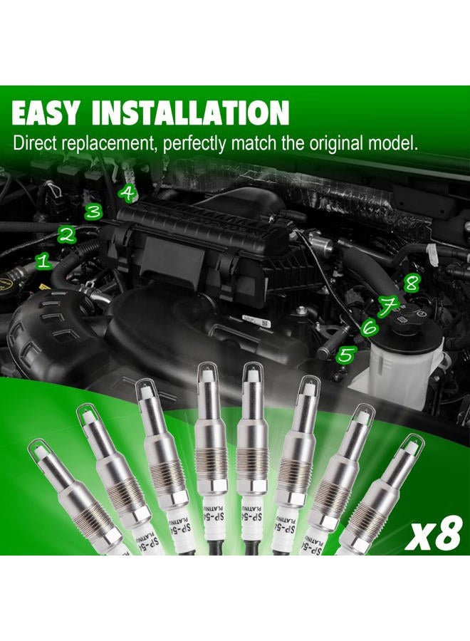 Engine Dancer Iridium Platinum Spark Plug SP546 Upgraded Design Compatible with - 05-08 Expedition 5.4L 04-08 F-150 F-250 Super Duty , 05-08 Navigator 5.4L Triton V8 Engine - Image 5