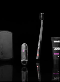 CURAPROX مجموعة السفر Curaprox Black is White. تشتمل المجموعة على فرشاة أسنان للسفر CS 5460، معجون أسنان باللون الأسود والأبيض، 10 مل، فرشاة كربون بين الأسنان CPS prime 07، CPS prime 09.  - Image 2