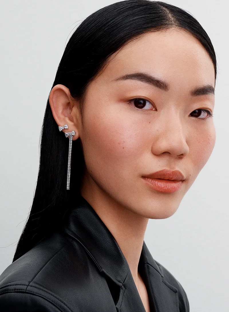 PANDORA Pavé Bow Drop Earrings