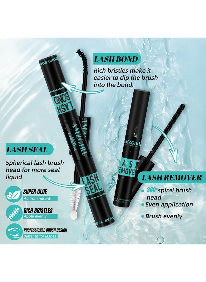 AMZGIRL LASH Lash Extension KitDIY Eyelash Clusters Kit 168Pcs with Lash Bond and Seal Glue WaterproofEyelashes Remover for Lash Cluster Extensions Kit for BeginnerLashes Applicator ToolMedusaDMix816mm Kit - Image 4