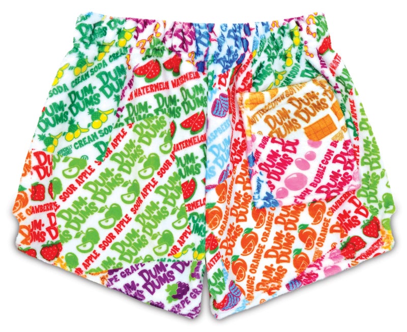 iscream Big Girls Dum Dums Print Silky Soft Plush Shorts - Wrappers X-Small (4/6) - Image 3