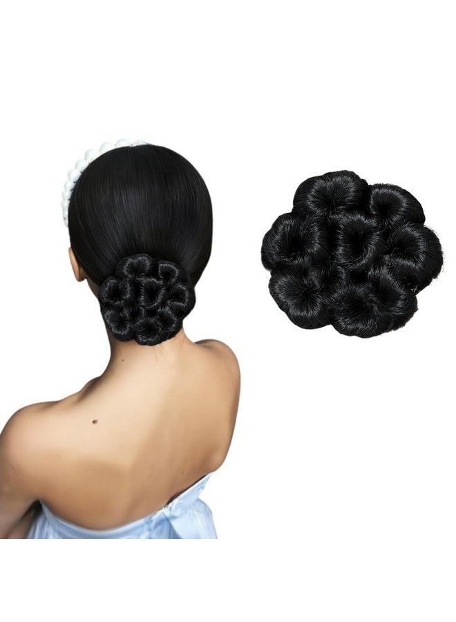 BLUSHIA Natural Black Hair Juda Bun Fashion With Elastic Rubber Band Dory Panja For Girls - Image 1