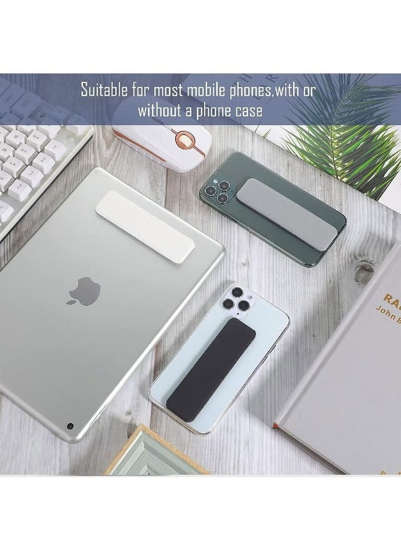 مسكة وستاند للجوال قوية وثابتة قابلة للطي حامل للاصابع مناسبة لجميع الهواتف فضي - Image 4