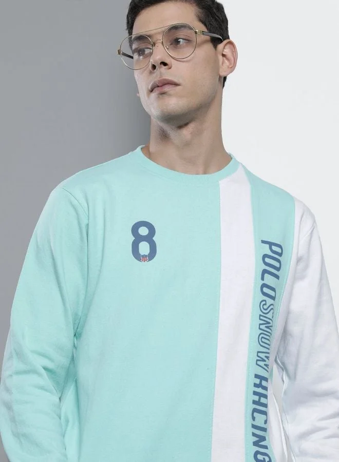 The Indian Garage Co  The Indian Garage Co Men Regular Fit Colourblocked Crew Neck Full Sleeves Sweatshirt  | Best Price UAE
