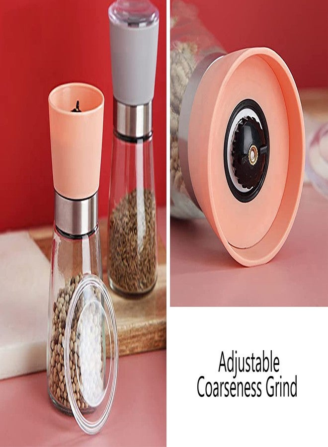Luxula Plastic lid Cap Pot Salt Pepper Grinders refillable Set with Adjustable Coarseness Grind Spices Mixer Mill Stainless Steel shakers (Multicolor - 1PCS) - Image 5