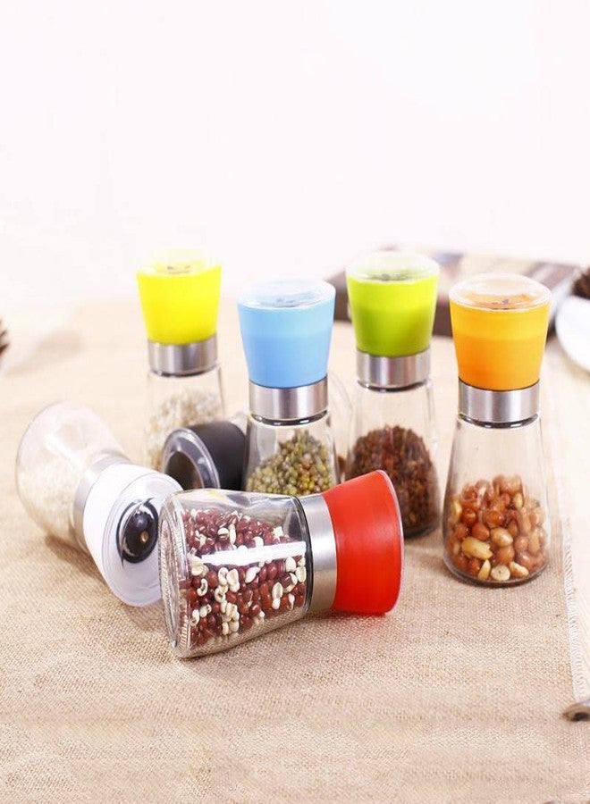 Luxula Plastic lid Cap Pot Salt Pepper Grinders refillable Set with Adjustable Coarseness Grind Spices Mixer Mill Stainless Steel shakers (Multicolor - 1PCS) - Image 1