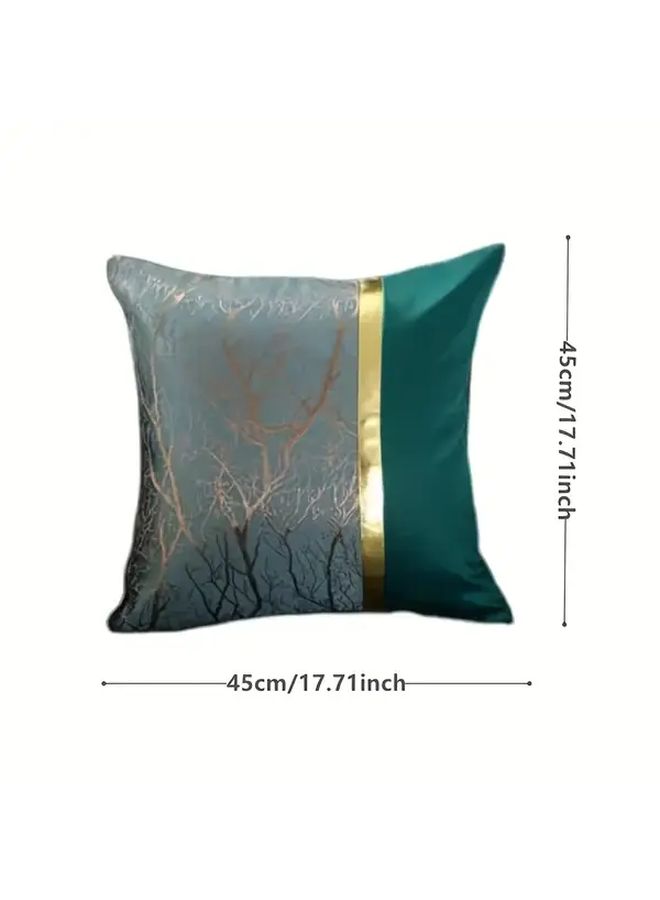 Champagne Marble Throw Pillow Set 2 Pieces Polyester Decorative Square Pillowcase - Image 3