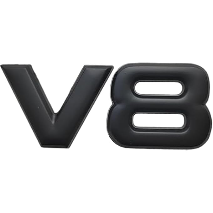 rayihni V8 Emblem V8 Badge Decal Apart Logo Sticker Compatible With Universal Cars Trucks 1 Piece Metal ChromeFor Nissan Patrol Patrol Armada Y62 Y61 Accessories Black - Image 1