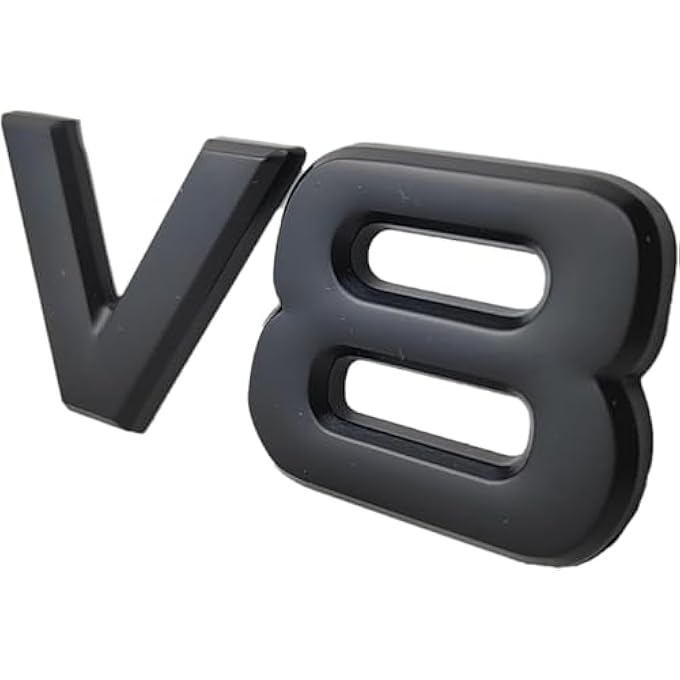 rayihni V8 Emblem V8 Badge Decal Apart Logo Sticker Compatible With Universal Cars Trucks 1 Piece Metal ChromeFor Nissan Patrol Patrol Armada Y62 Y61 Accessories Black - Image 4