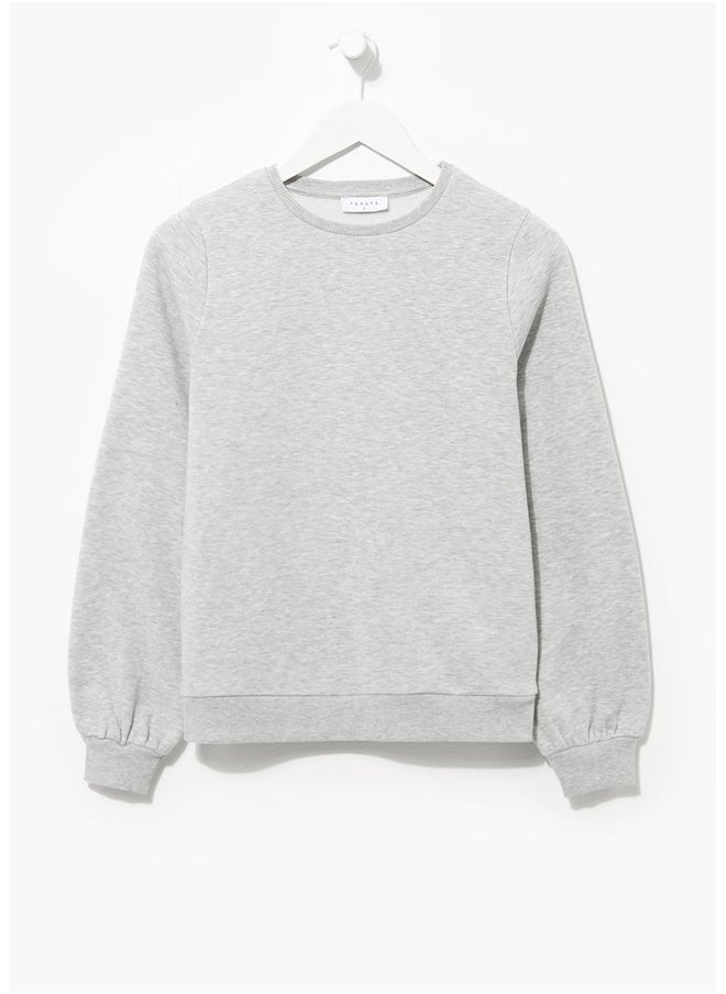 Matalan Grey Volume Sleeve Sweatshirt  - Image 3