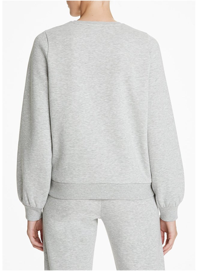Matalan Grey Volume Sleeve Sweatshirt  - Image 1