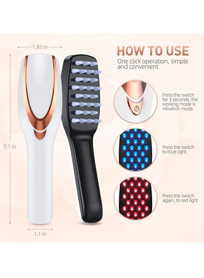 مشط شعر LED - مشط ليزر، نظام نمو الشعر بالليزر الاحترافي، جهاز تدليك فروة الرأس الكهربائي لنمو الشعر، علاج تساقط الشعر، فرشاة شعر مكثفة لأي شخص - Image 3