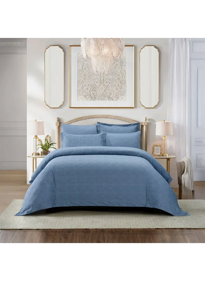 دانوب هوم Modal Chevron 6 - Pieces King Comforter Set Luxurious, Soft Bedding with Comforter, Fitted sheet, Pillows Cover ,Pillow Shams, Cozy Home Decor for Bedroom Makeover - 240X260+8Cm