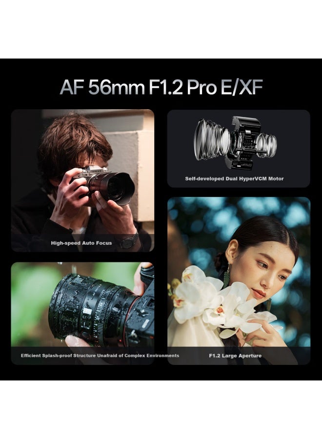 Viltrox Af 56mm F1.2 Pro E Sony Mount, Auto Focus, Large Aperture Portrait Photography, Prime Lens, Suitable For A6400, A6700, Zv-e10ii Mirrorless Cameras - Image 1