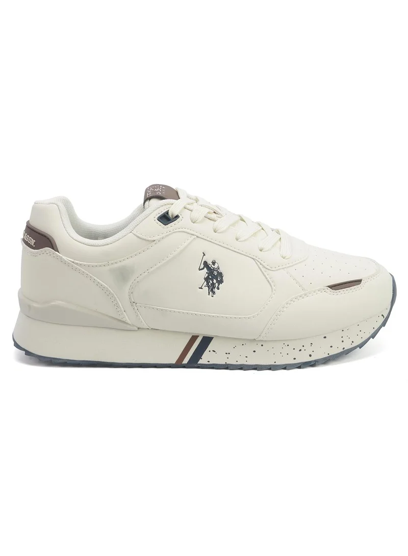 Men's Beige Sneakers - Lightweight Timeless Lace-Up Style, Ideal for Casual Outings