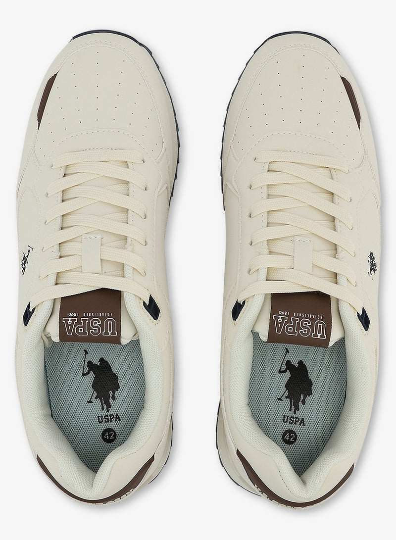 U.S. Polo Assn. Men's Beige Sneakers - Lightweight Shoes Timeless Lace-Up Style Shoes, Ideal for Casual Outings - Image 5