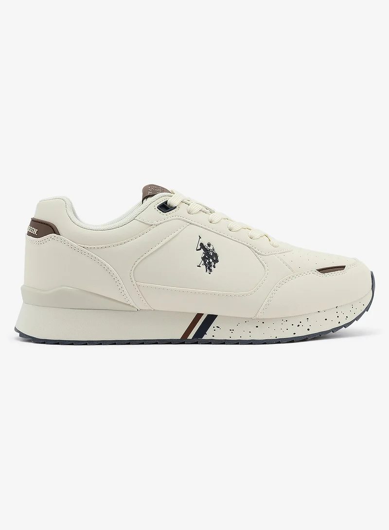 U.S. Polo Assn. beige Men's Beige Sneakers - Lightweight Shoes Timeless Lace-Up Style Shoes, Ideal for Casual Outings for Men | Best Price UAE