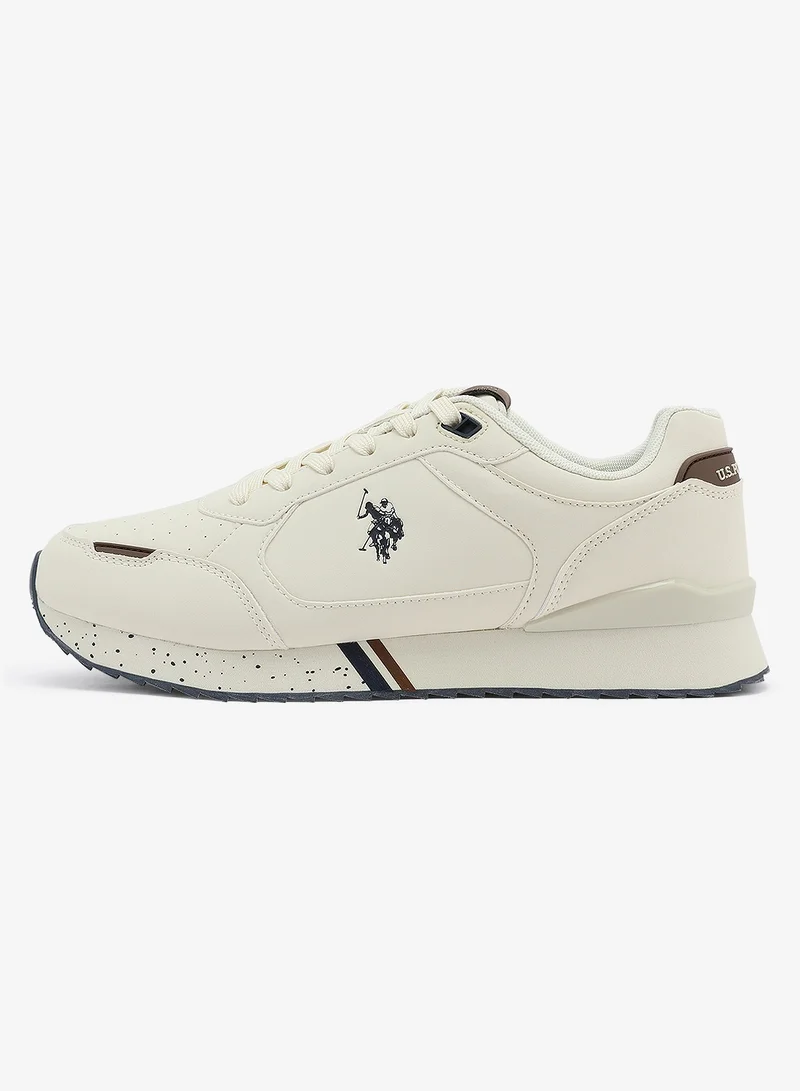 U.S. Polo Assn. beige Men's Beige Sneakers - Lightweight Shoes Timeless Lace-Up Style Shoes, Ideal for Casual Outings for Men | Best Price UAE