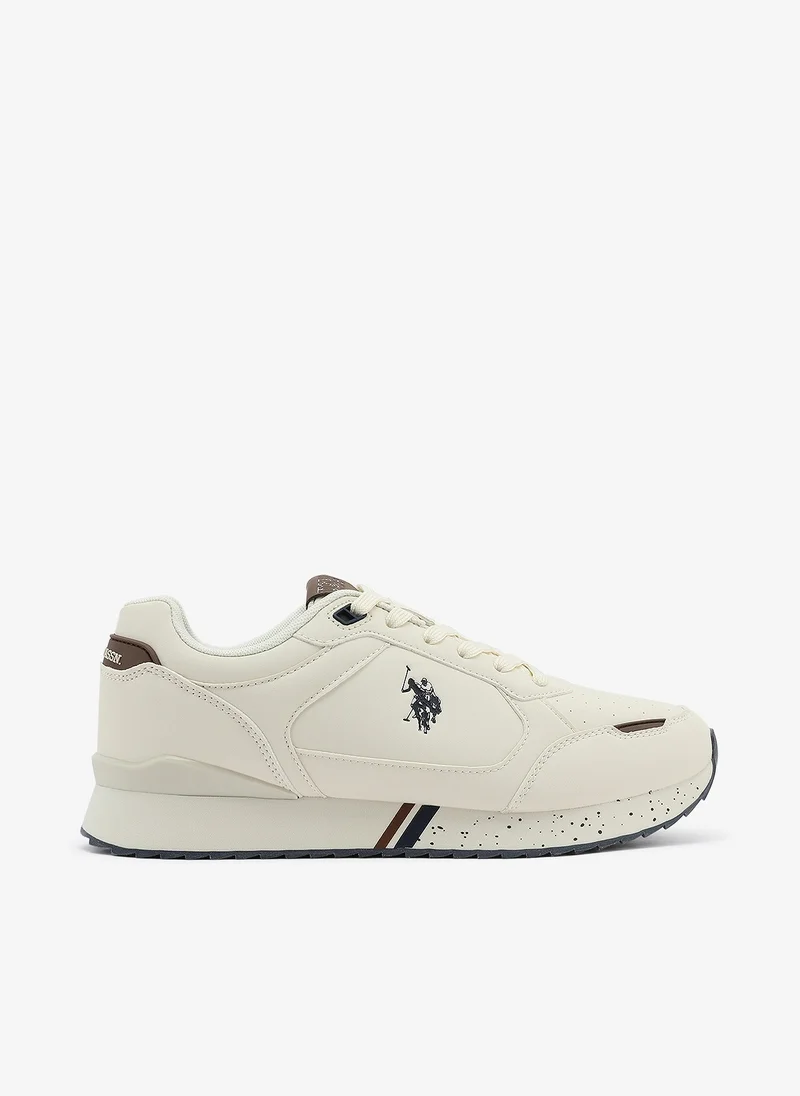 Men's Beige Sneakers - Lightweight Shoes Timeless Lace-Up Style Shoes, Ideal for Casual Outings