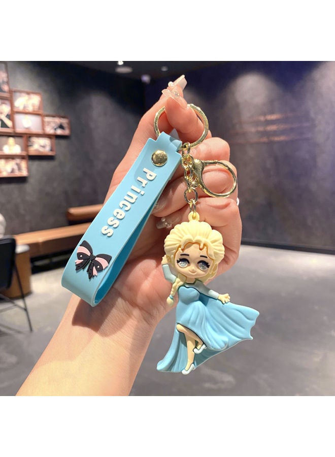 Cartoon Elsa Princess Cute Keychain Snow White Doll School Bag Pendant Exquisite Girls Pendant Keychain