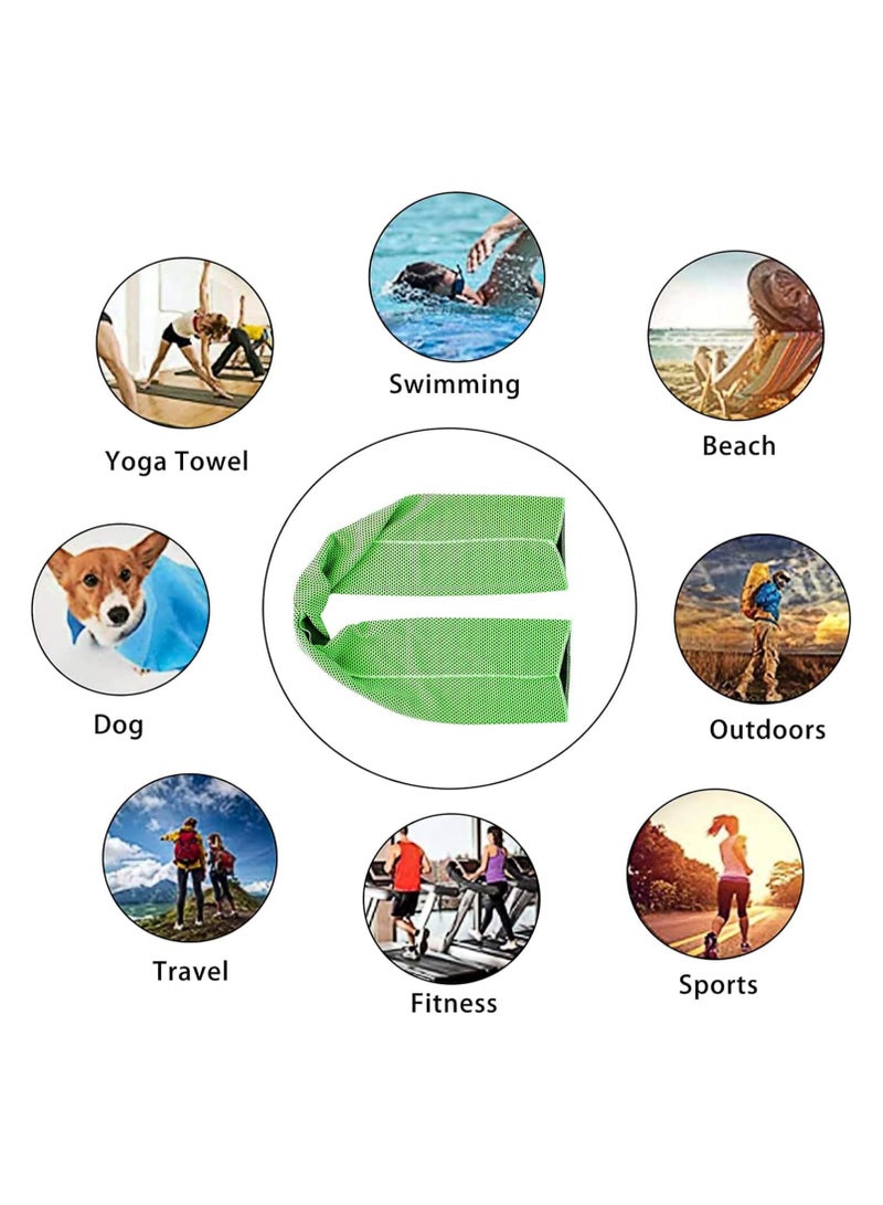 Bilov Cooling Towels, 10 Pack Ice Towel, Mesh Cooling Towel, Soft Breathable Chilly Towel, Ice Towel for Neck, Microfiber Towel, for Yoga, Golf, Sport, Running, Gym, Workout, Camping, Fitness, 100 * 30 cm - Image 4