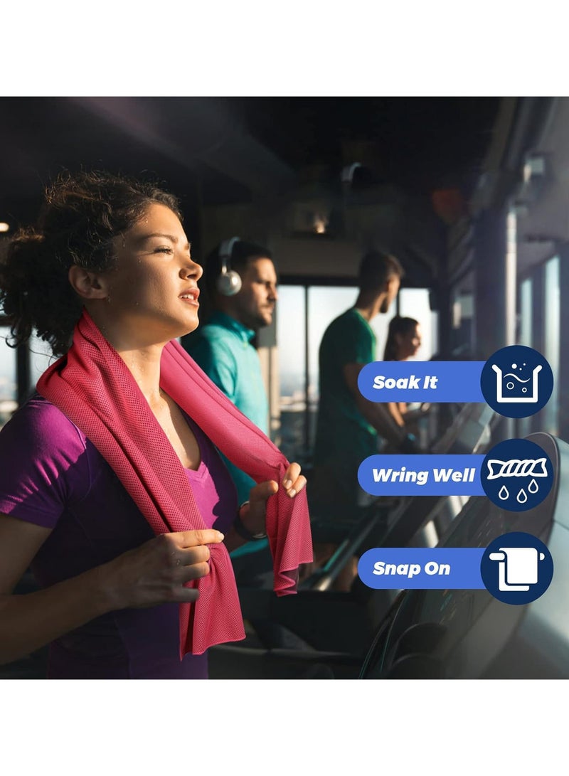 Bilov Cooling Towels, 10 Pack Ice Towel, Mesh Cooling Towel, Soft Breathable Chilly Towel, Ice Towel for Neck, Microfiber Towel, for Yoga, Golf, Sport, Running, Gym, Workout, Camping, Fitness, 100 * 30 cm - Image 5