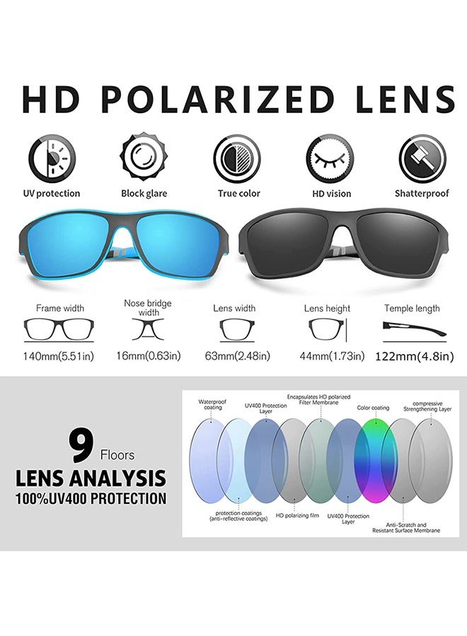 Polarized Sports Sunglasses,UV400 Protection Glasses for Driving Fishing - Image 2