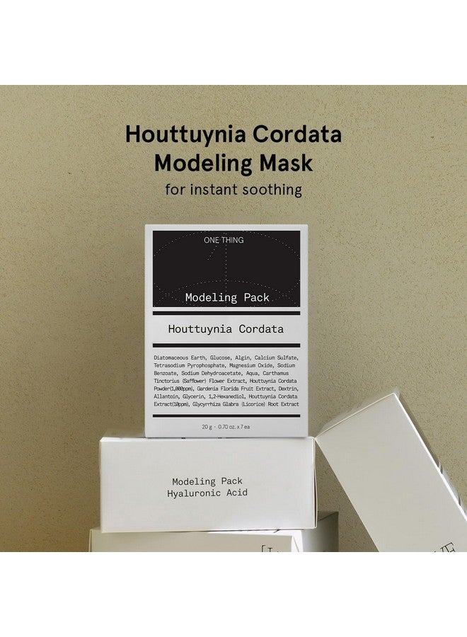 ONE THING Houttuynia Cordata Modeling Pack 0.7 Oz * 7 Masks | Facial Powder Peel Off Mask For Hydrating Cooling Soothing Acne Prone Oily Skin Redness Breakout Relief Refine Pores | Korean Face Mask - Image 2