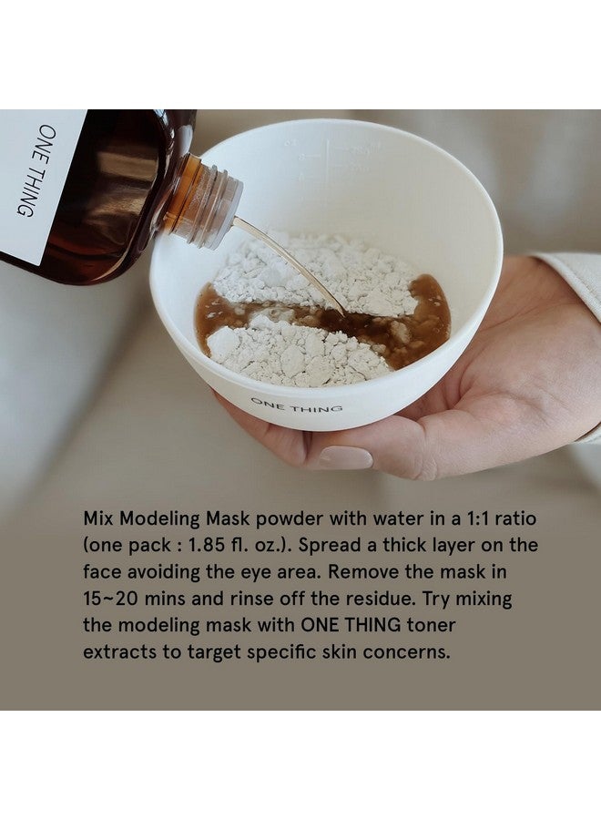 ONE THING Houttuynia Cordata Modeling Pack 0.7 Oz * 7 Masks | Facial Powder Peel Off Mask For Hydrating Cooling Soothing Acne Prone Oily Skin Redness Breakout Relief Refine Pores | Korean Face Mask - Image 5