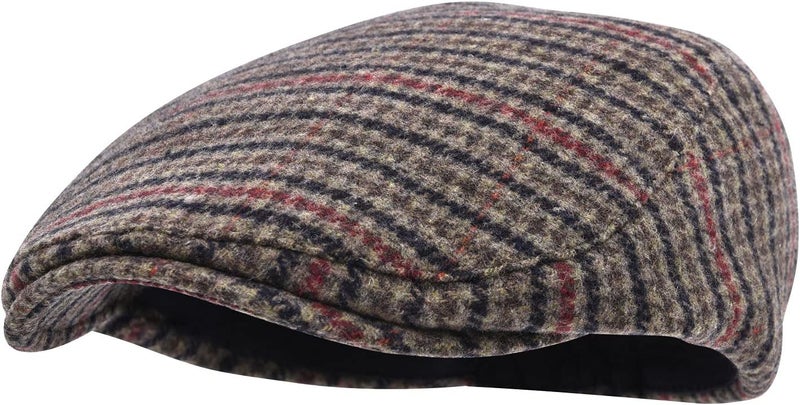 STARANCE Men's Flat Cap Wool Tweed Driving Irish Newsboy Hat - Image 2