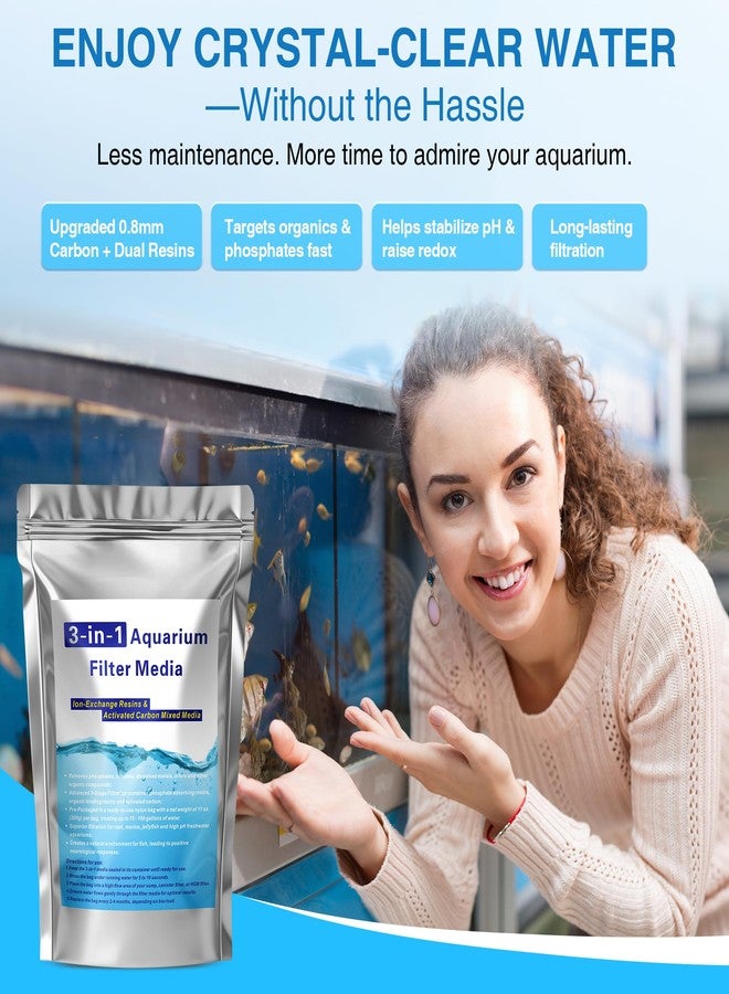 Ceoighe 2 Pack 11oz Aquarium Filtration Media, Extruded Carbon & Ion Exchange Resin in Nylon Bags, Treats 75-100 Gallons Per Bag, Removes Phosphates & Metals for Reef, Marine, Jellyfish & High pH Aquariums - Image 3