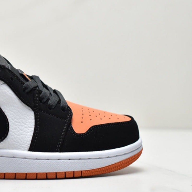 Men's High-Top Basketball Sneakers with Air Cushioning - Black/White Abstract Design - Image 1